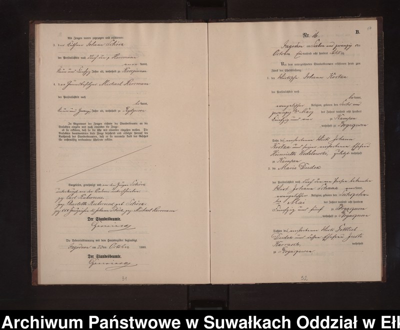 image.from.unit.number "Heiraths-Neben-Register des Preussischen Standes-Amtes Rydzewen Kreis Loetzen"