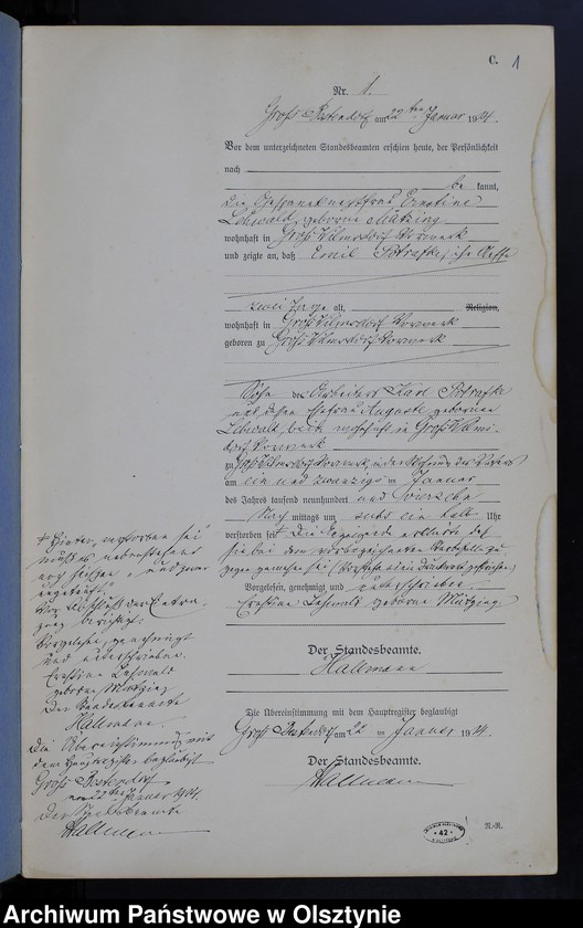 image.from.unit.number "Sterbe-Neben-Register Nr 1 - 21"