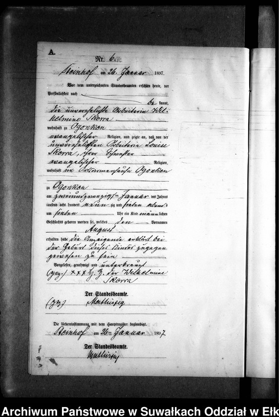 image.from.unit.number "Geburts-Neben-Register des Preussischen Standes-Amtes Gr. Strengeln Kreis Angerburg"