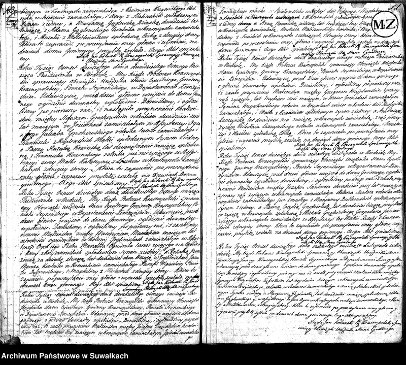 Obraz 9 z jednostki "Akta Cywilne Małżeństwa Gminy Krasnopolskiey od R.1810 1-go Maja do R. 1811 1-go Maja."