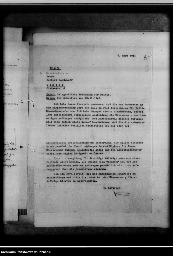 Obraz 7 z jednostki "Berufssippenforscher [oraz sprawa badań genealogicznych przez amatorów dla osób trzecich]"