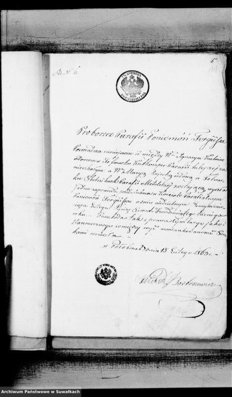 image.from.unit.number "Annexa zawartych małżeństw Parafii Rzymsko- Katolickiej Metele z r. 1863"