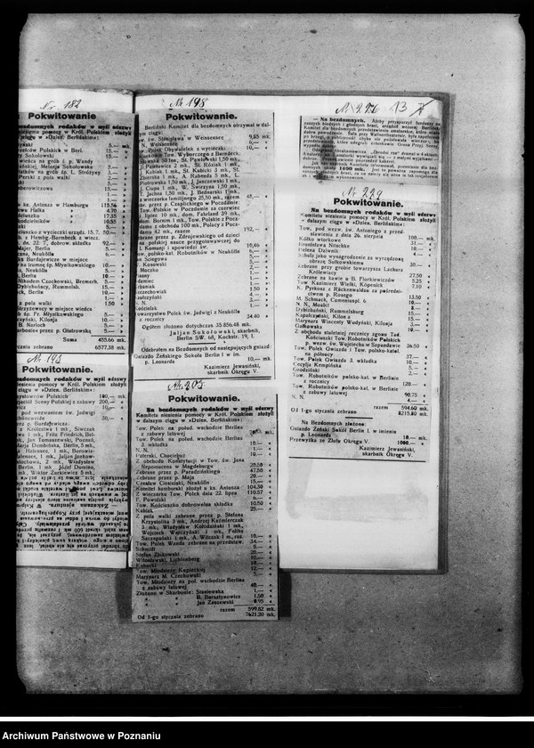 Obraz 19 z jednostki "Podziękowania w prasie za dary pieniężne dla bezdomnych Polaków. [Wycinki prasowe]"