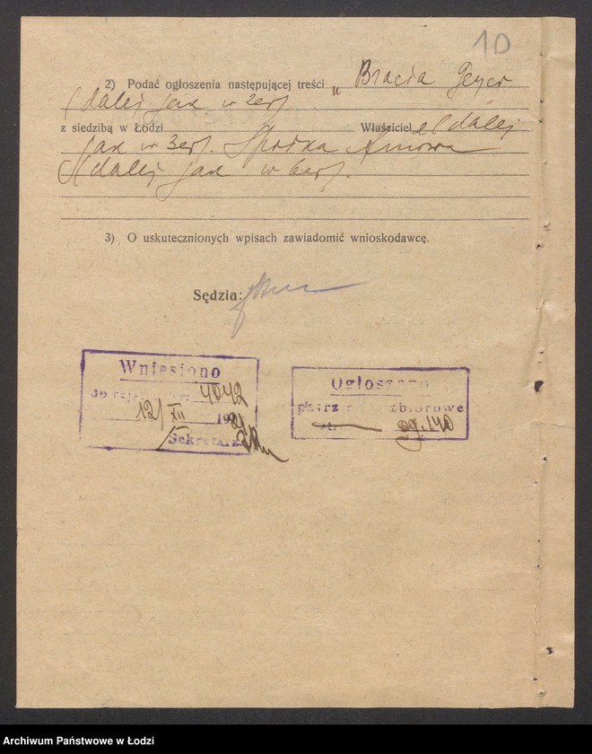 Obraz 12 z jednostki "Bracia Geyer – prowadzenie farbiarni i garbarni"