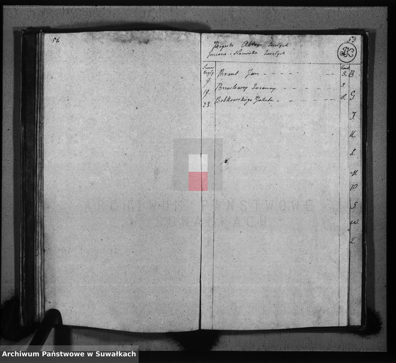 image.from.unit.number "Księga do zapisywania aktów cywilnych zejścia gminy wiżayńskiey, departamentu łomżyńskiego, powiatu kalwaryjskiego na rok 1814"