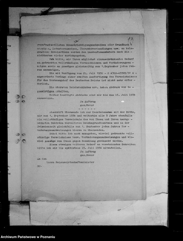 Obraz 18 z jednostki "Deutch- italeinische Vereinbarung für die abwandernden Deutschen aus Tirol. Verwendung von Haushaltsmitteln. Fürsorge für versetzte Angestellten. Reichsgrundbesitzvverzeichnis."