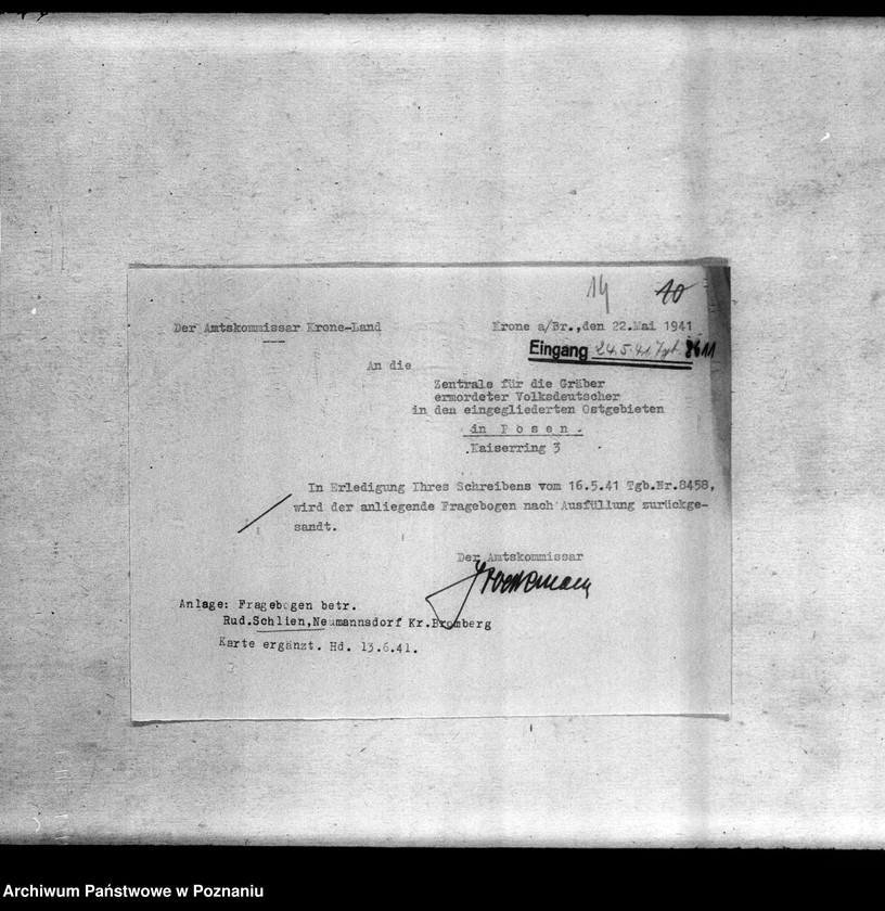 Obraz 18 z jednostki "Amtsbezirk Krone (powiat Bydgoszcz). Zgłoszenia zmarłych i zaginionych miejscowych Niemców w 1939 roku"