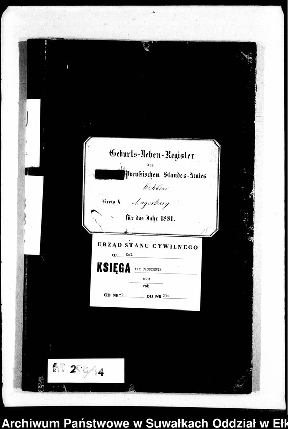 image.from.unit.number "Geburts-Neben-Register des Preussischen Standes-Amtes Kehlen Kreis Angerburg"