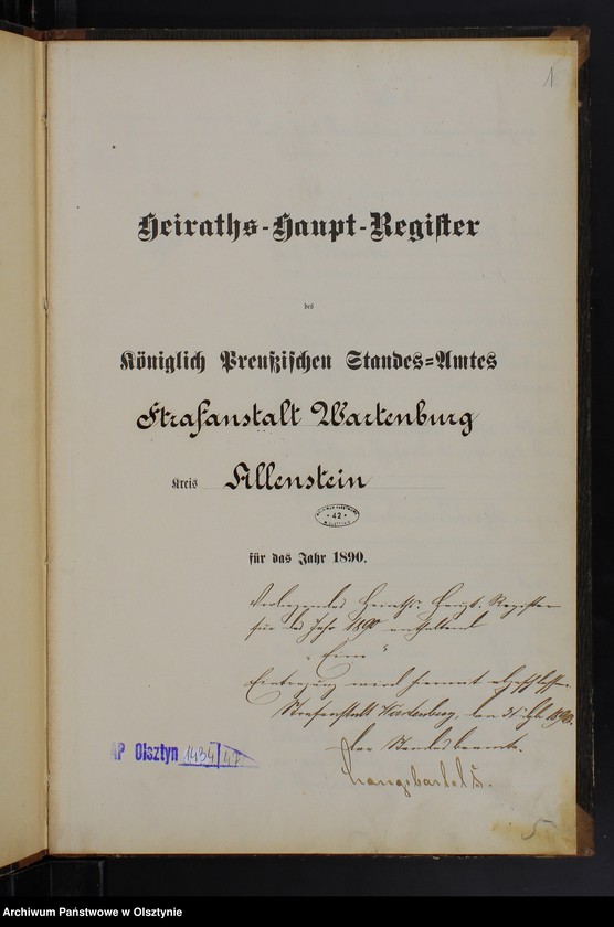 image.from.unit.number "Heiraths-Haupt-Register Nr 1"