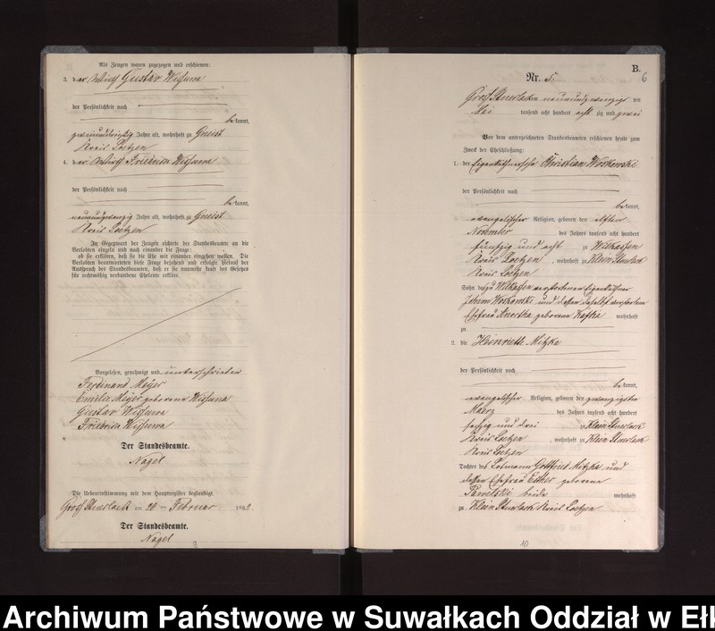 image.from.unit.number "Heiraths-Neben-Register des Preussischen Standes-Amtes Gross Stüerlack Kreis Loetzen"