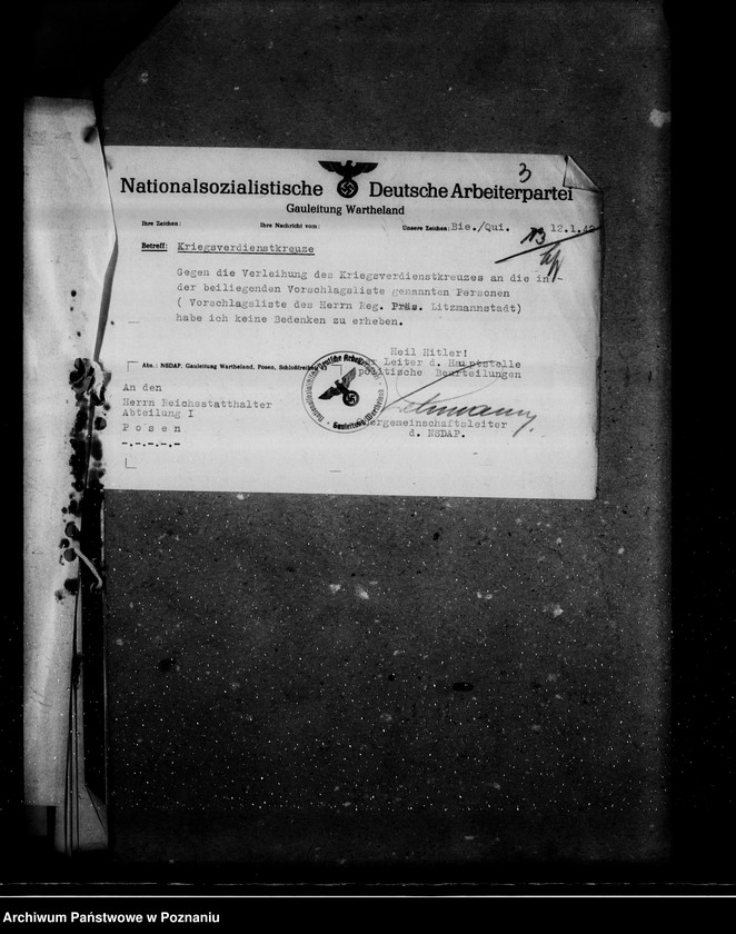 Obraz 7 z jednostki "Litzmannstadt (Łódź)- Kriegsverdienstkreuze"