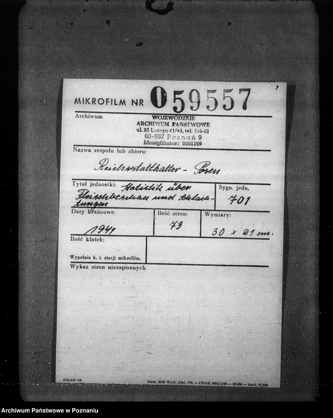 Obraz 2 z jednostki "Statistik über Fleischbeschau und Schlachtungen"