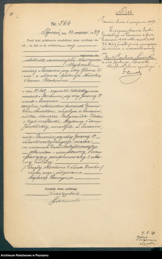 Obraz 12 z jednostki "Księga miejscowa zgonów tom II [Rejestr główny zgonów]"