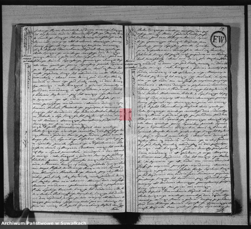 image.from.unit.number "Akta stanu cywilnego urodzonych w gminie seyneńskiey od 1-go stycznia 1816 roku."