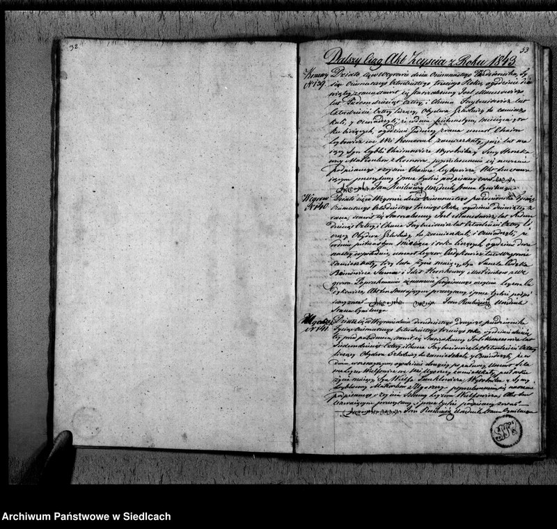 Obraz 17 z jednostki "Akta urodzeń, małżeństw, zgonów"