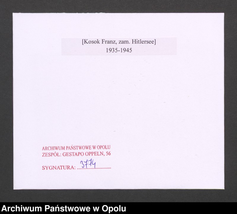 Obraz 2 z jednostki "[Kosok Franz, zam. Hitlersee]"