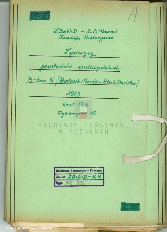 Obraz 4 z jednostki "Życiorysy powstańców wielkopolskich: B - tom lll /Białasik Marcin - Błoch Stanisław/."