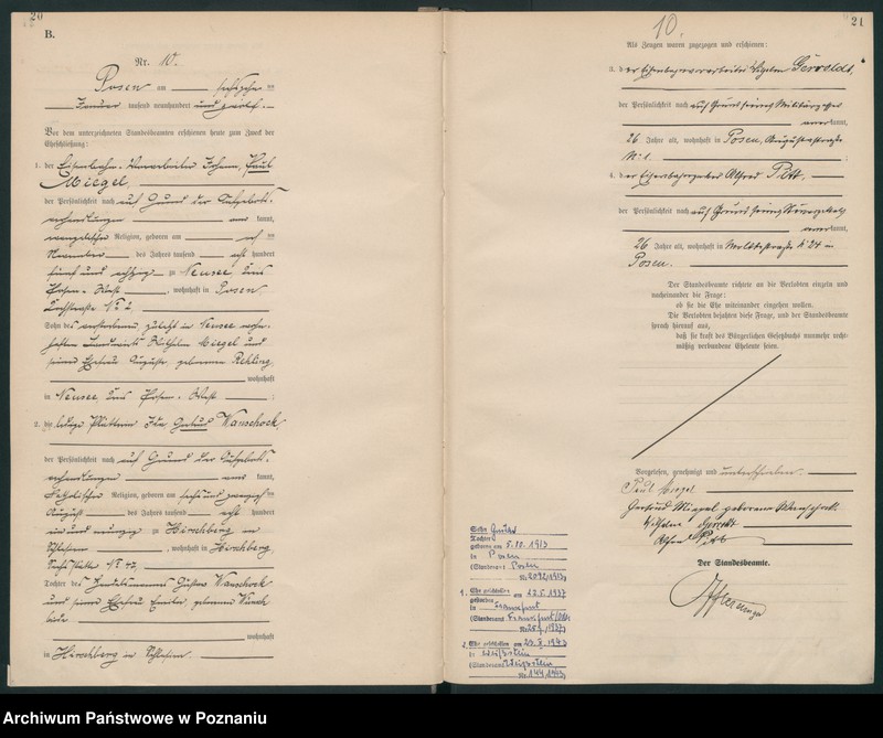 Obraz 12 z jednostki "Księga miejscowa małżeństw tom I [Rejestr główny małżeństw]"