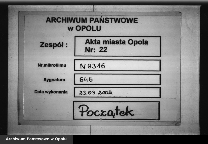 Obraz 1 z jednostki "Acta des Magistrats zu Oppeln betreffend die Anstellung eines Thurmwächters und Hauswarts"