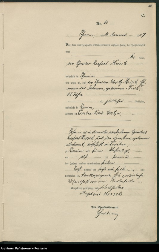 Obraz 16 z jednostki "Sterbe-Haupt-Register"