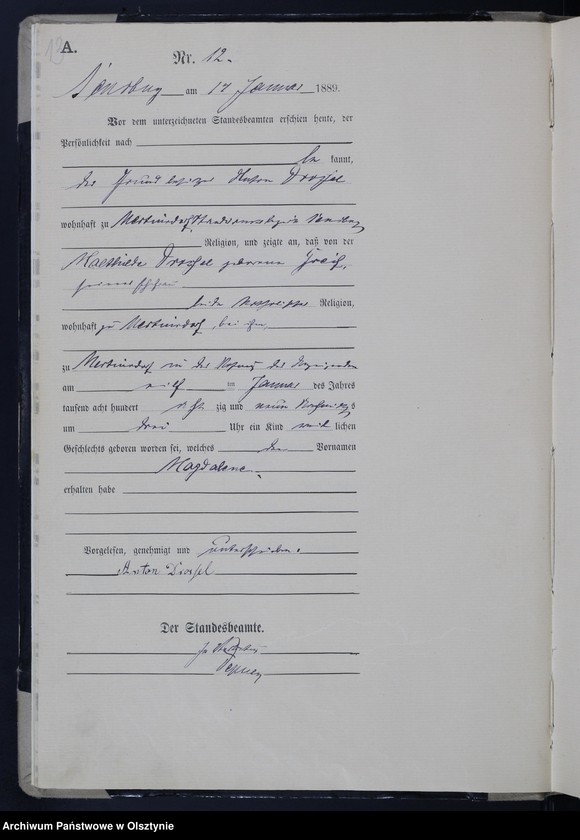 image.from.unit.number "Geburts-Haupt-Register Nr 1 - 266"