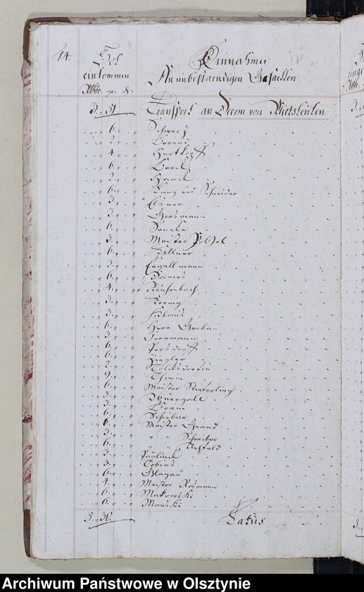 Obraz 16 z jednostki "Einnahme Register Kirchen Decem"