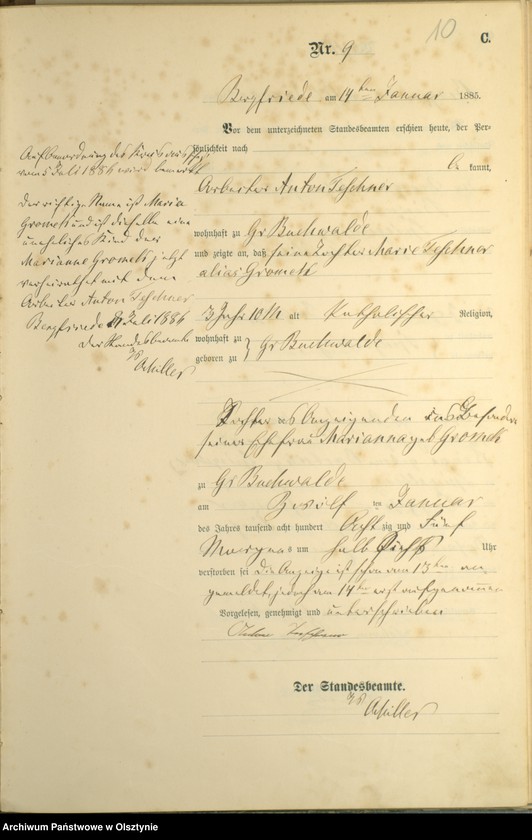 image.from.unit.number "Sterbe-Haupt-Register Nr 1 - 114"