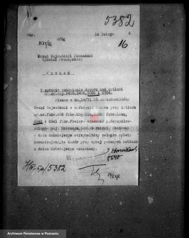 Obraz 20 z jednostki "Majętność Ocieszyn, własność Skrzydlewski nr woj. kotła 5382"