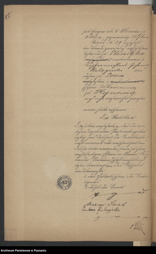 Obraz 17 z jednostki "Die von den Verlobten beigebrachten Urkunden zur Eheschliessung pro 1878"