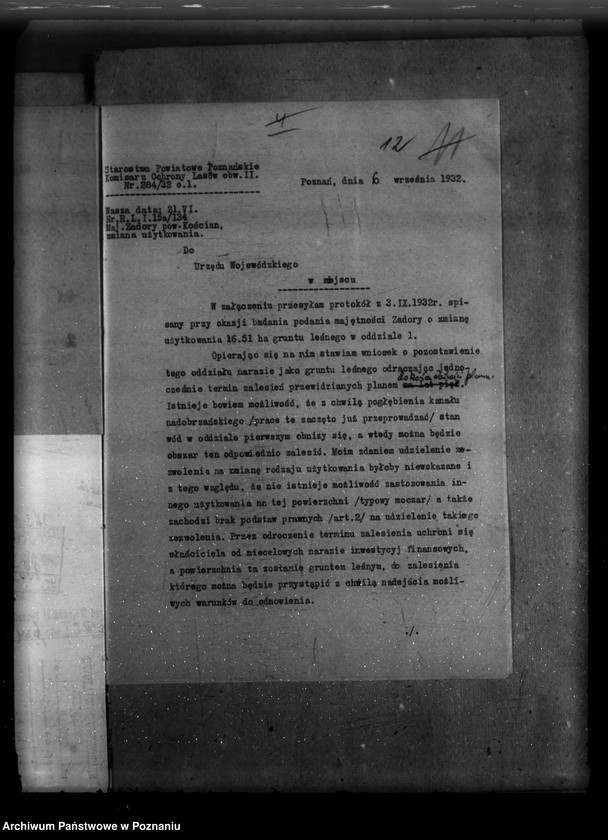 Obraz 16 z jednostki "Majętność leśna Zadory powiat kościański"