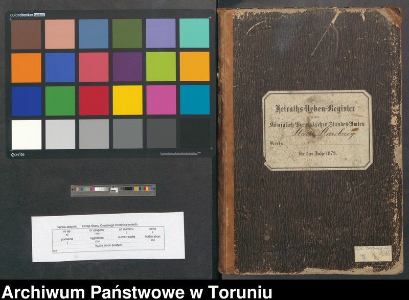 image.from.unit.number "Heiraths-Neben-Register Stadt Strasburg [ Brodnica- Miasto]für das Jahr 1879"