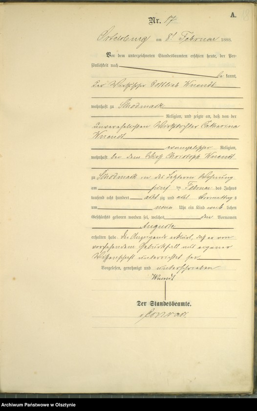 image.from.unit.number "Geburts-Haupt-Register Nr 1 - 121"