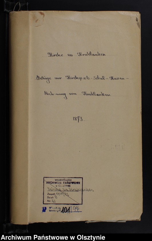 image.from.unit.number "Beläge zur Kirchspiels Schul-Kassen Rechnung von Kruklanken"
