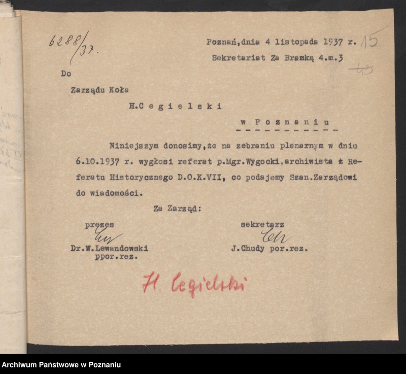 image.from.unit.number "Akta koła H. Cegielski w Poznaniu."