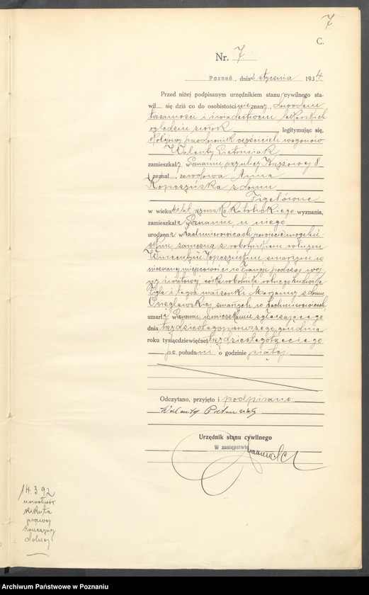 Obraz 9 z jednostki "Księga miejscowa zgonów tom I [Rejestr główny zgonów]"