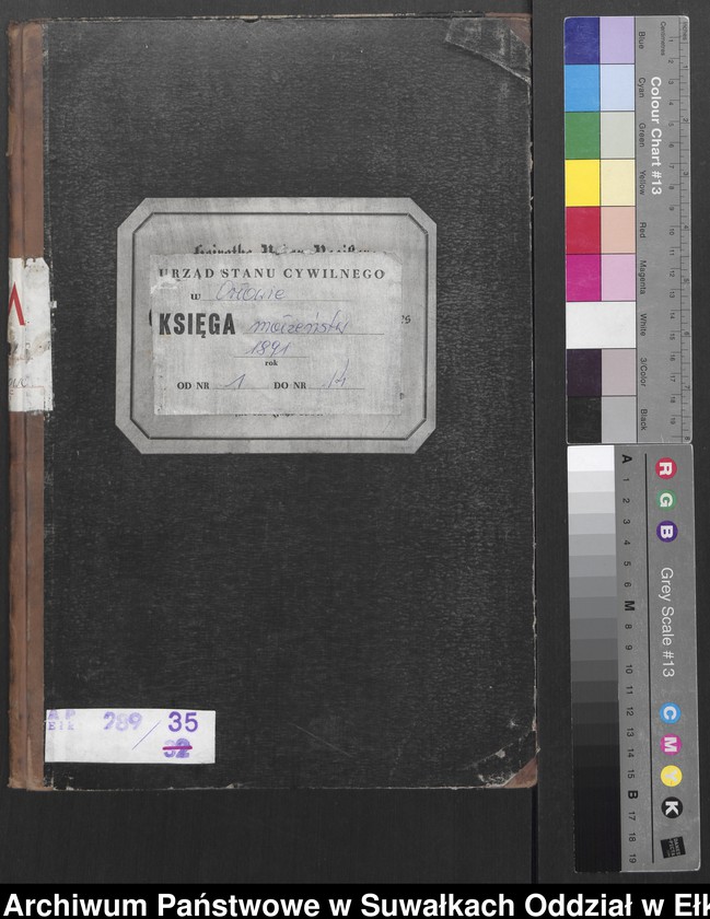 image.from.unit.number "Heiraths-Neben-Register des Preussischen Standes-Amtes Orlowen Kreis Loetzen für das Jahr 1891"
