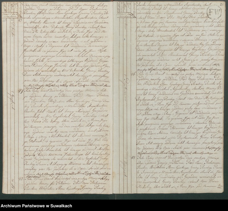 image.from.unit.number "Akta urodzonych gminy puńskiey od 1-go stycznia do dnia ostatniego grudnia 1820roku."
