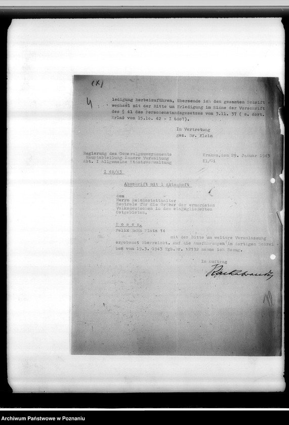 Obraz 8 z jednostki "Beurkundung des Sterbefalles des Landwirts Edmund Modro (Ogrodzona, powiat łęczycki)"