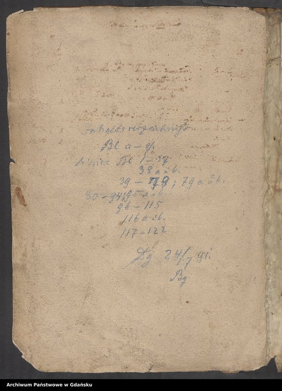 Obraz z jednostki "Inceptus et inchoatus est iste Liber in quo continentur copie literarum a Ciuitate Danczik et aliis ciuitatibus huius provincie hinc inde missarum. Anno Domini Millesimo CCCC vicesimo. [Liber missivarum]"