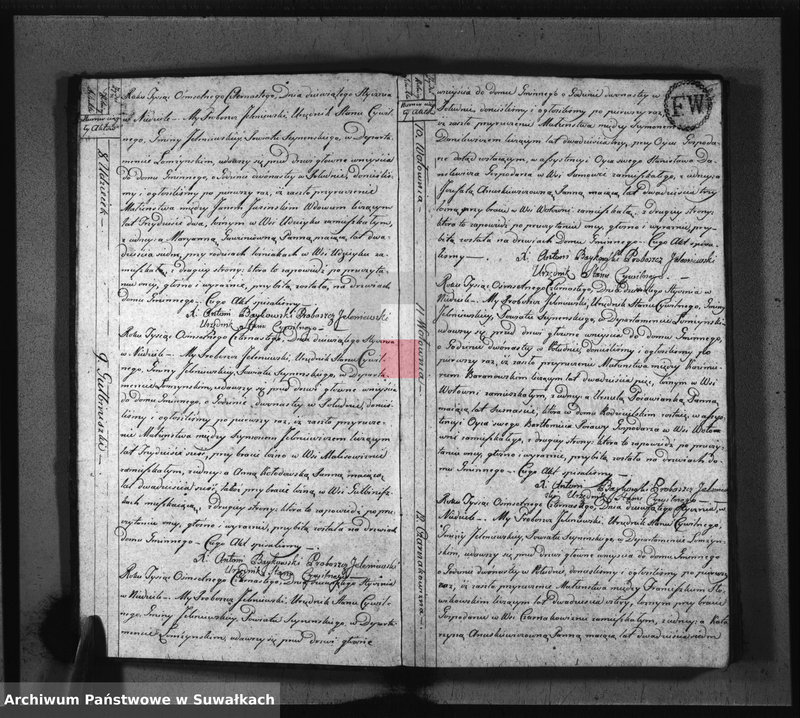 image.from.unit.number "Akta Urzędnika Stanu Cywilnego Zaślubionych w Gminie Jeleniewskiey od Dnia 1-go Stycznia Roku 1814."