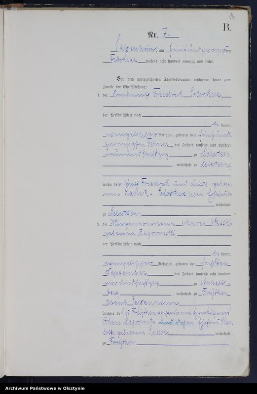 image.from.unit.number "Heiraths-Haupt-Register Nr 1 - 22"