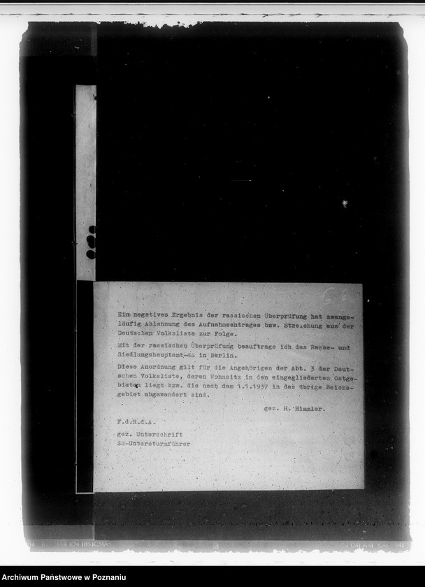 Obraz 10 z jednostki "Rassische Überprüfung der Angehörigen der Abteilung 3"