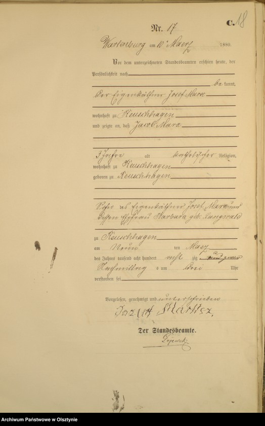 image.from.unit.number "Sterbe-Haupt-Register Nr 1 - 190"