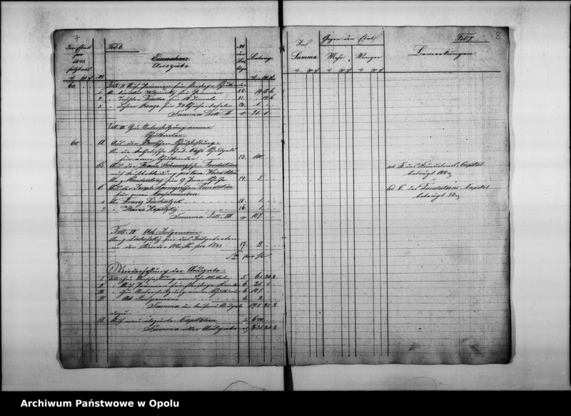 Obraz 9 z jednostki "Acta des Magistrats zu Oppeln betreffend: die Revision der Rechnungen der Domherr Franz Paulschen Schulstiftung und Erteilung der Decharge für den Rendanten de Anno 1844 bis Mai 1853"