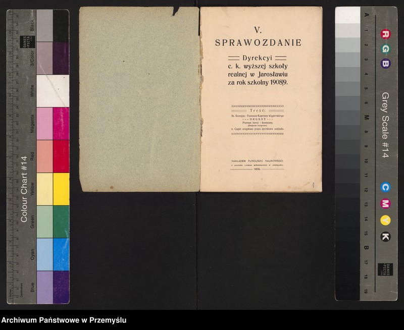 image.from.unit.number "V Sprawozdanie Dyrekcji c.k. wyższej szkoły realnej w Jarosławiu za rok szkolny 1908/9"