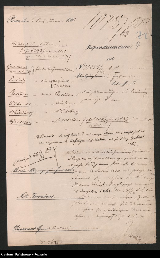 Obraz 12 z jednostki "Der Uebertritt polnischer und diesseitiger Untertanen auf preussisches und jenseitiges Gebiet während der polnischen Insurrektion und die dagegen getroffenen Massnahmen."