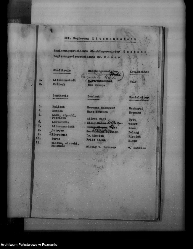 Obraz 17 z jednostki "Spisy i personalia urzędników, landratów oraz urzędników landrackich, miejskich i komisarzy obwodowych"