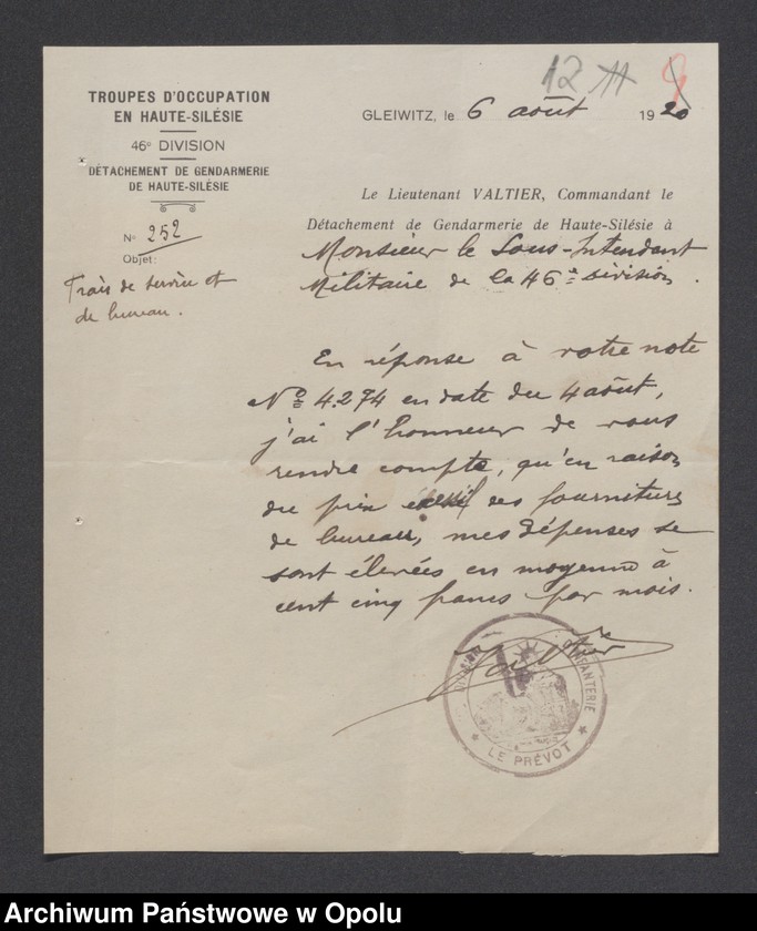 Obraz 14 z jednostki "Reponses a la reclamation de Justifications Frais de service-Projekt d