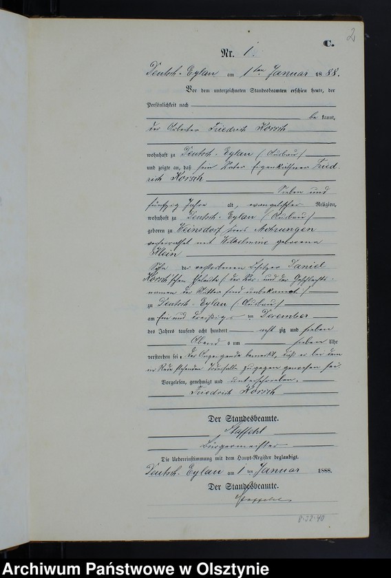 image.from.unit.number "Sterbe-Neben-Register Nr 1 - 100"