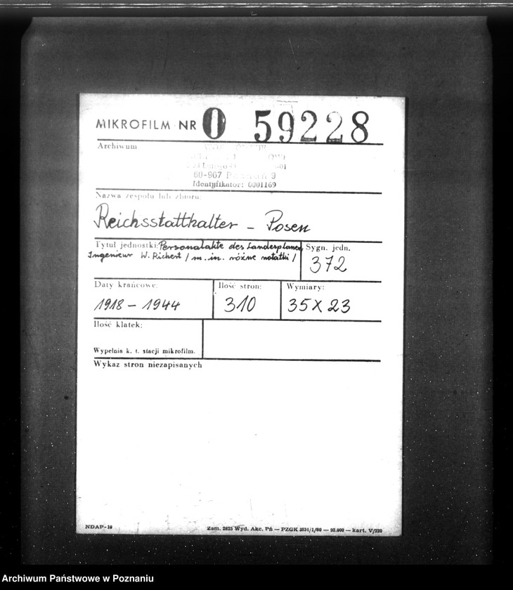 Obraz 2 z jednostki "Personalakte des Landesplaner, Ingenieur W. Richert (między innymi różne notatki)"